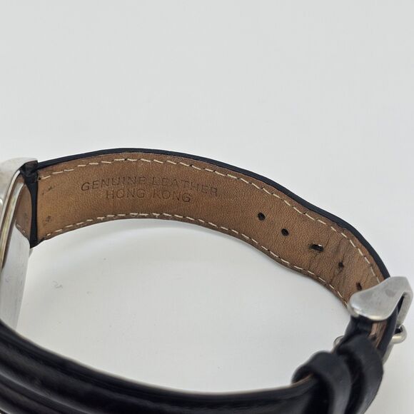 VTG Fossil New Orleans Saints NFL Men Watch 37MM Black Leather Bands New Battery - Picture 12 of 13